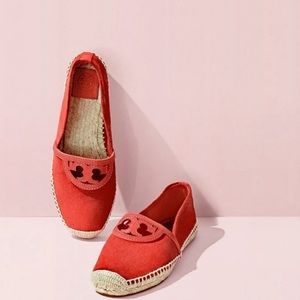 Tory Burch Sydney Orange Suede Espadrille